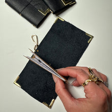 Load image into Gallery viewer, ‘YIN TO MY YANG’ MINI BLACK LEATHER BOOM BINDER
