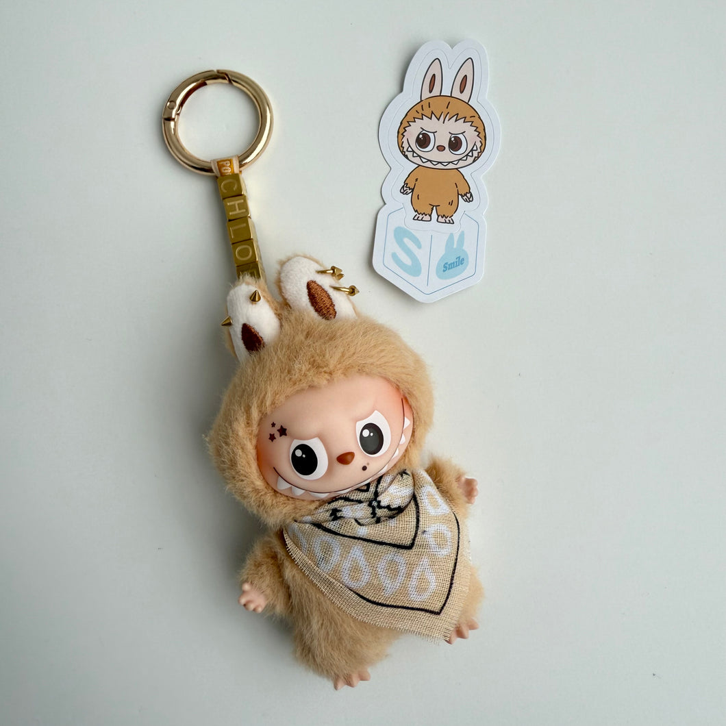 ‘CUSTOM TEXT’ ‘S’ PIN FOR LOVE (MINI) BOOM BESPOKE LABUBU NEUTRAL PACK