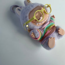 Load image into Gallery viewer, ‘STRIPES &amp; GLASSES’ ZIZI CREAM HAT BOOM BESPOKE LABUBU
