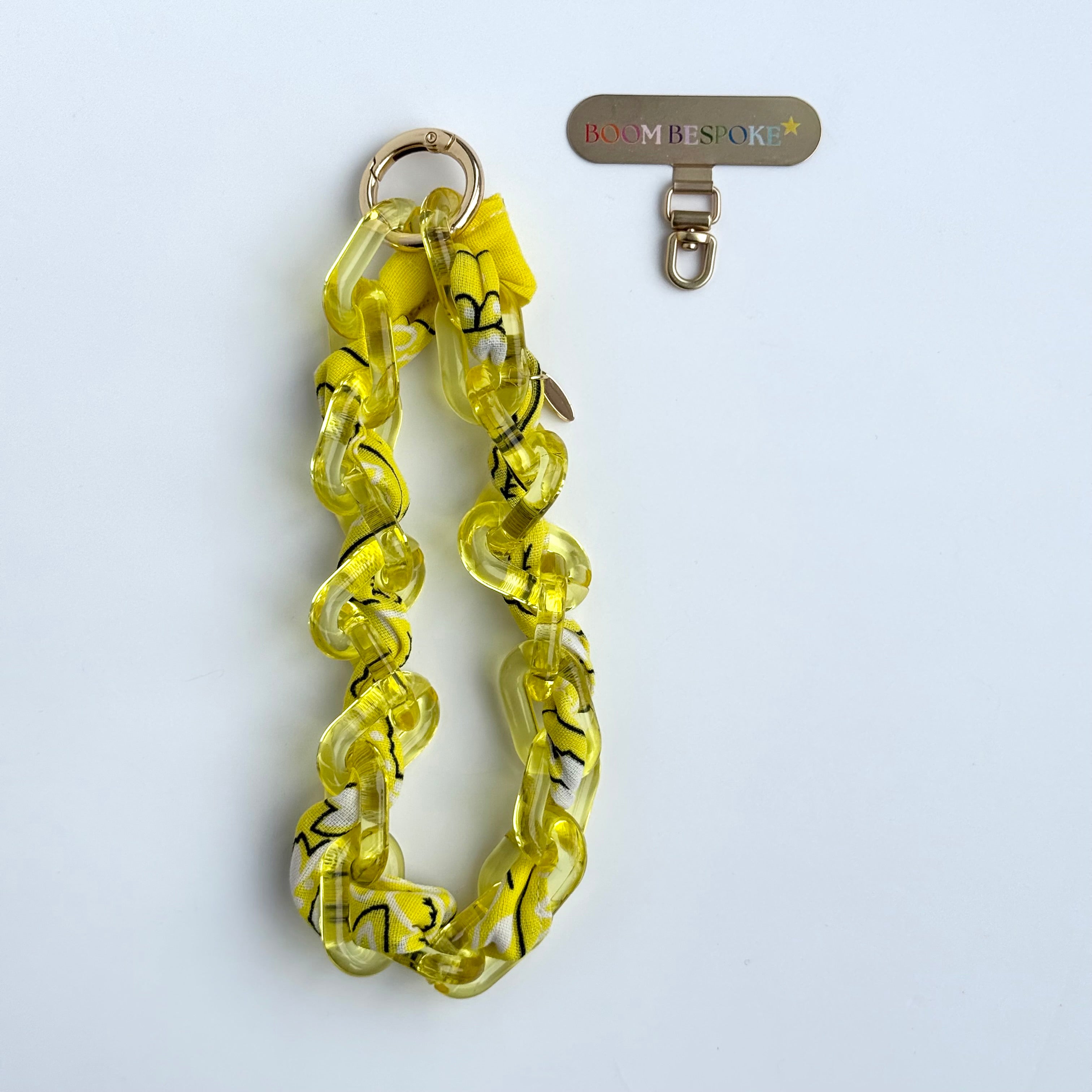 YELLOW BANDANA JELLY PHONE CHAIN