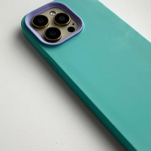 TWO TONE THREE PART BLUE & LILAC IPHONE CASE