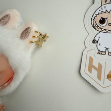 Load image into Gallery viewer, ‘CUSTOM TEXT’ ‘H’ PIN FOR LOVE (MINI) BOOM BESPOKE LABUBU NEUTRAL PACK
