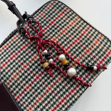 Load image into Gallery viewer, ‘DIY BEAD’ MULTICOLOURED HOUNDSTOOTH BOWLING BAG
