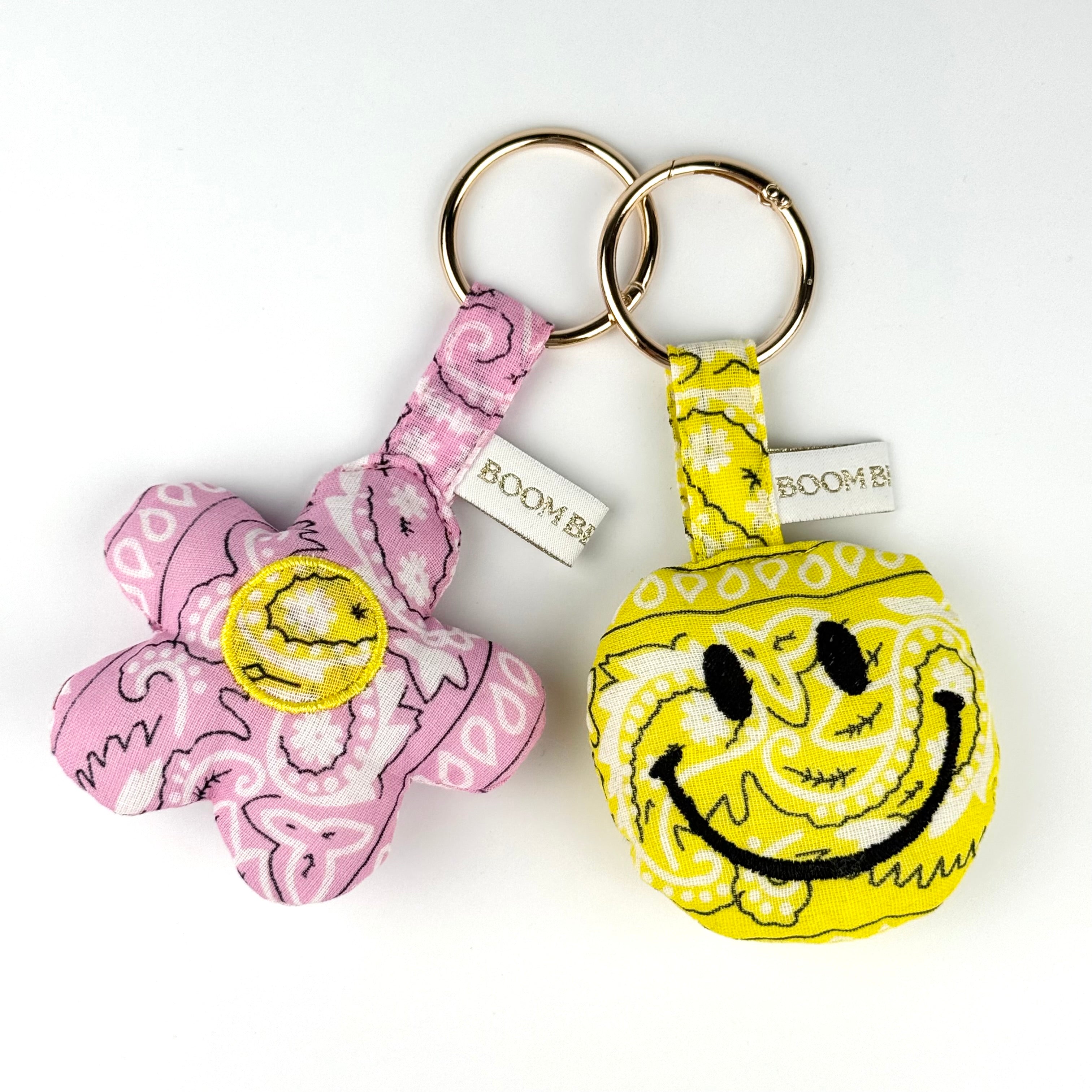 ‘PICKED FOR YOU’ PINK BOOM PUFFY BANDANA FLOWER BAG CHARM