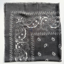 Load image into Gallery viewer, ‘COAL’ BLACK THE MULTIWAY SQUARE BANDANA SCARF
