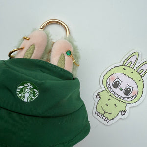 ‘IPHONE & COFFEE’ GREEN GRAPE  BOOM BESPOKE LABUBU