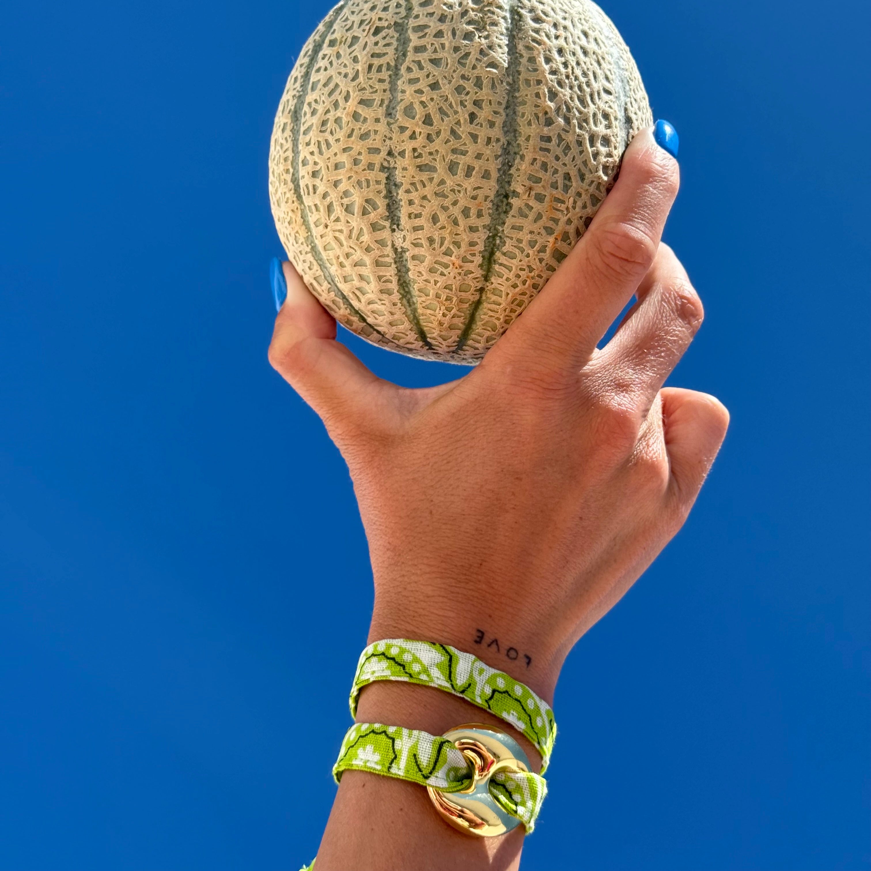 ‘LIME’ GREEN BANDANA WRAP BRACELET BY BOOM BESPOKE
