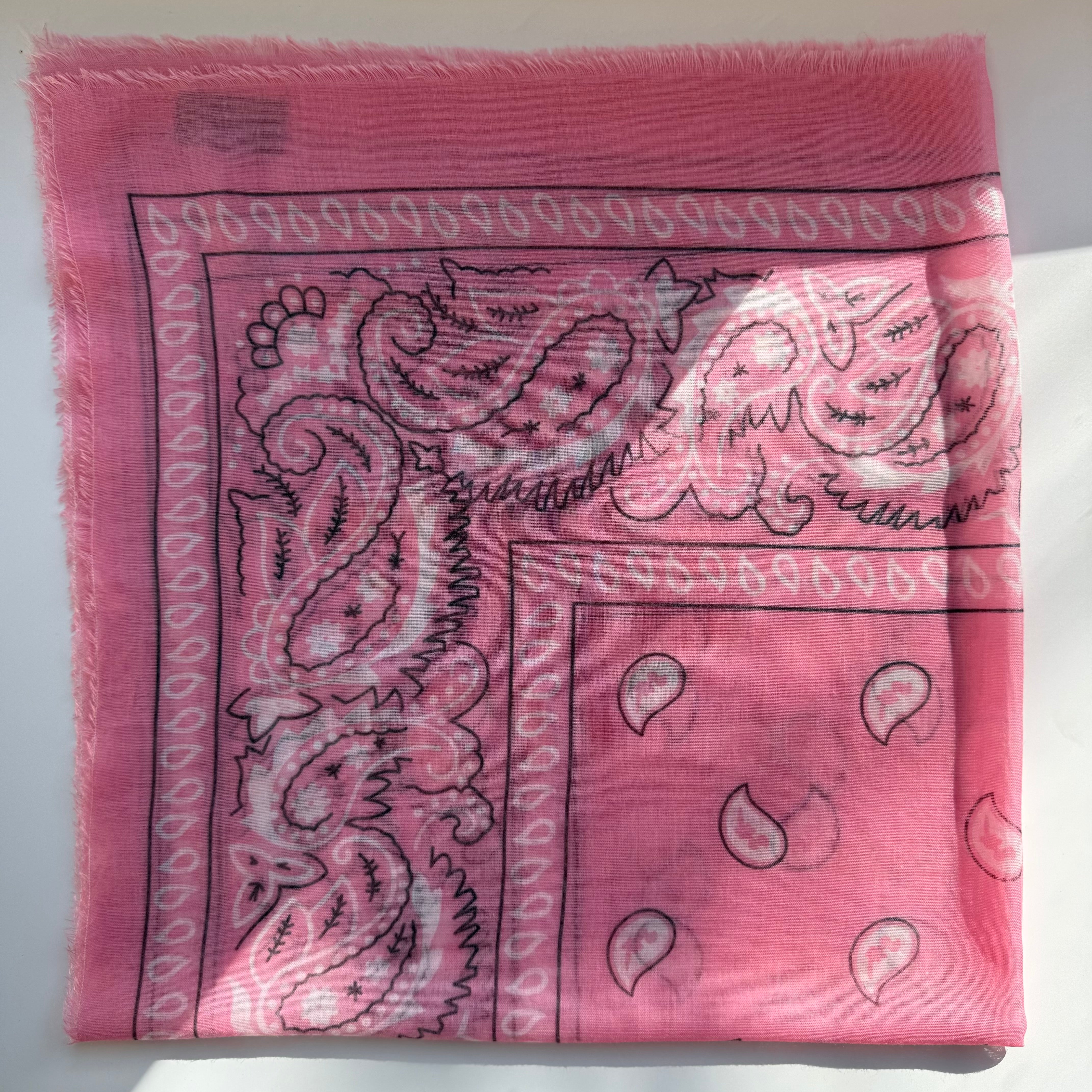 ‘CANDY FLOSS’ PINK THE MULTIWAY SQUARE BANDANA SCARF