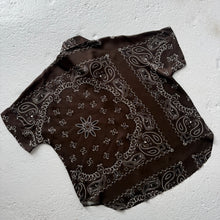 Load image into Gallery viewer, ‘COLA’ BROWN BANDANA SILK SHIRT CO-ORD
