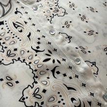 Load image into Gallery viewer, ‘COCONUT’ CREAM BANDANA SILK SHIRT CO-ORD
