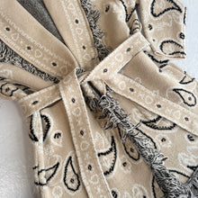 Load image into Gallery viewer, ‘SAND’ BANDANA KNIT BELTED LONGLINE CARDIGAN
