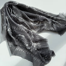 Load image into Gallery viewer, ‘COAL’ BLACK THE MULTIWAY SQUARE BANDANA SCARF
