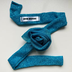 BLUE GLITTER ROSE CHOKER BY BOOM BESPOKE