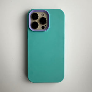 TWO TONE THREE PART BLUE & LILAC IPHONE CASE