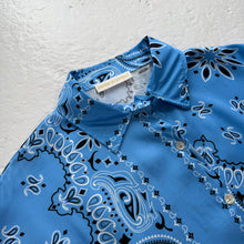 Load image into Gallery viewer, ‘AZURE’ BLUE BANDANA SILK SHIRT CO-ORD
