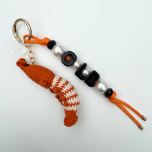 Load image into Gallery viewer, ‘PEARLA’ THE PRAWN BESPOKE INITIAL BAG CHARM BY BOOM BESPOKE

