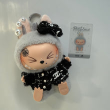 Load image into Gallery viewer, ‘BLACK BOUCLÉ’ HEHE BOOM BESPOKE LABUBU
