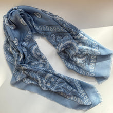 Load image into Gallery viewer, ‘BLUEBERRY’ BLUE THE MULTIWAY SQUARE BANDANA SCARF
