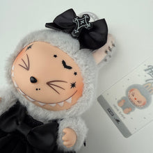 Load image into Gallery viewer, ‘PRETTY BLACK BAT’ HEHE BOOM BESPOKE LABUBU
