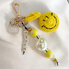 Load image into Gallery viewer, PEARLY WHITES SMILEY BOOM BESPOKE BAG CHARM/KEYRING
