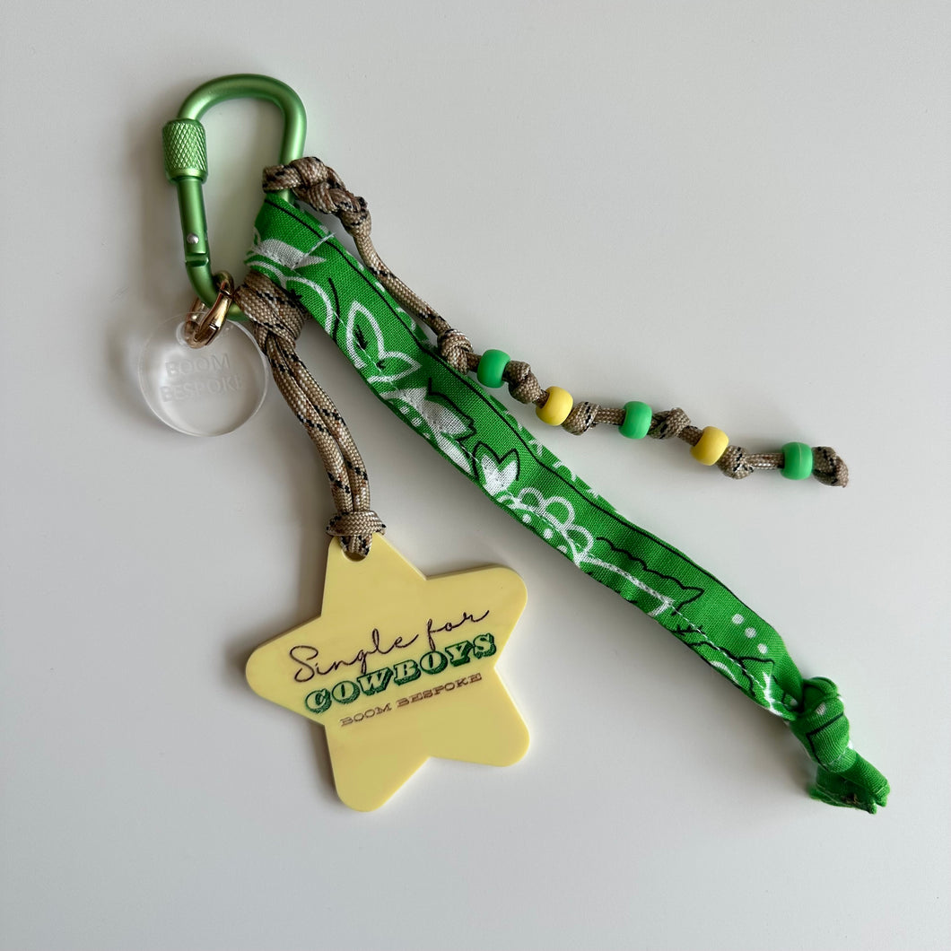‘SINGLE FOR COWBOYS’ BOOM BESPOKE BAG CHARM