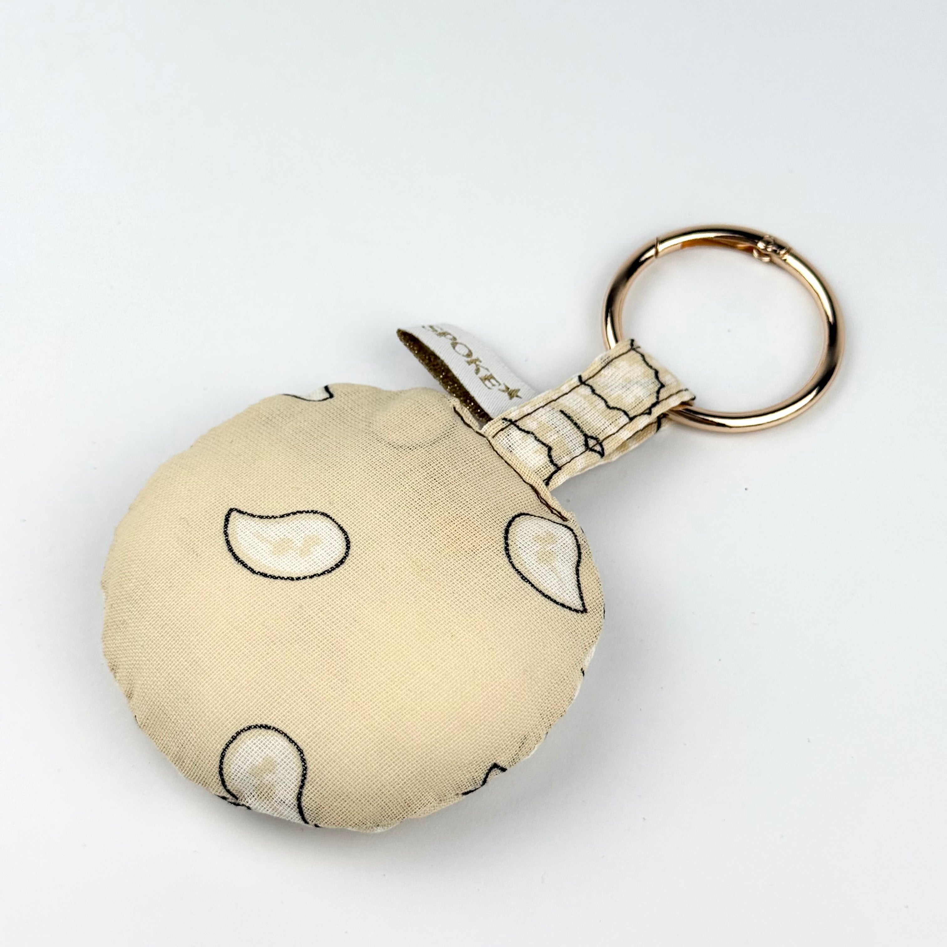 ´MADE YOU SMILE’ CREAM BOOM PUFFY BANDANA SMILEY FACE BAG CHARM