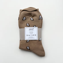 Load image into Gallery viewer, ‘LATTE’ BEIGE BANDANA SOCKS
