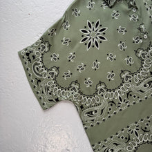 Load image into Gallery viewer, ‘CACTUS’ GREEN BANDANA SILK SHIRT CO-ORD
