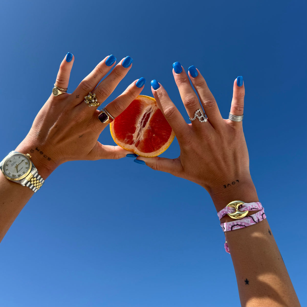 ‘GRAPEFRUIT’ PINK BANDANA WRAP BRACELET BY BOOM BESPOKE