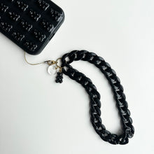 Load image into Gallery viewer, ‘JET BLACK’  BOOM BESPOKE PHONE CHAIN CHARM
