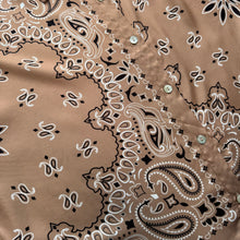 Load image into Gallery viewer, ‘ICED LATTE’ TAN BANDANA SILK SHIRT CO-ORD

