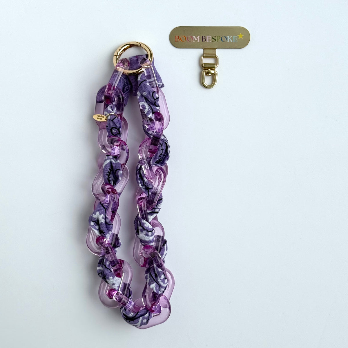 LILAC BANDANA JELLY PHONE CHAIN
