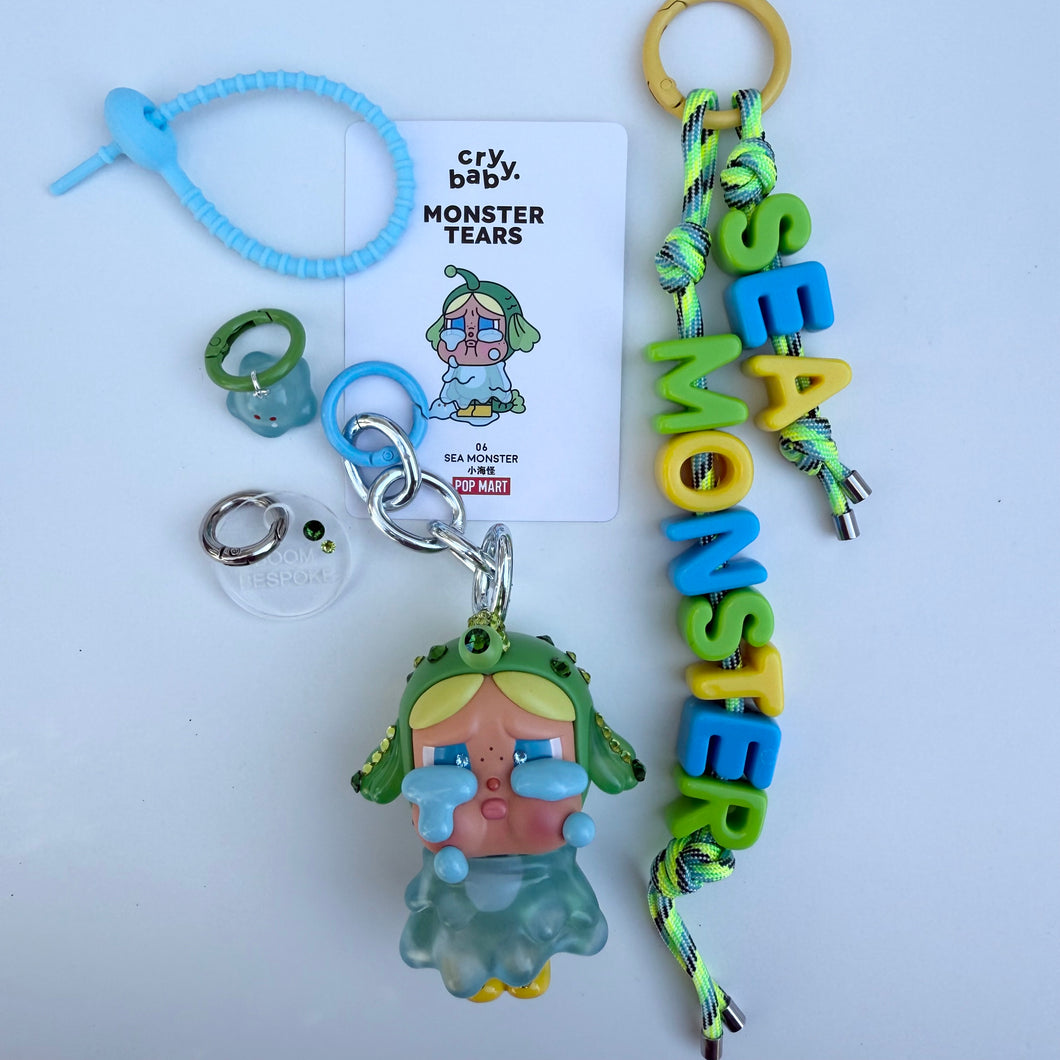‘SEA MONSTER’ SWAROVSKI CRYSTAL CRYBABY MONSTER TEARS BOOM BESPOKE CRYBABY
