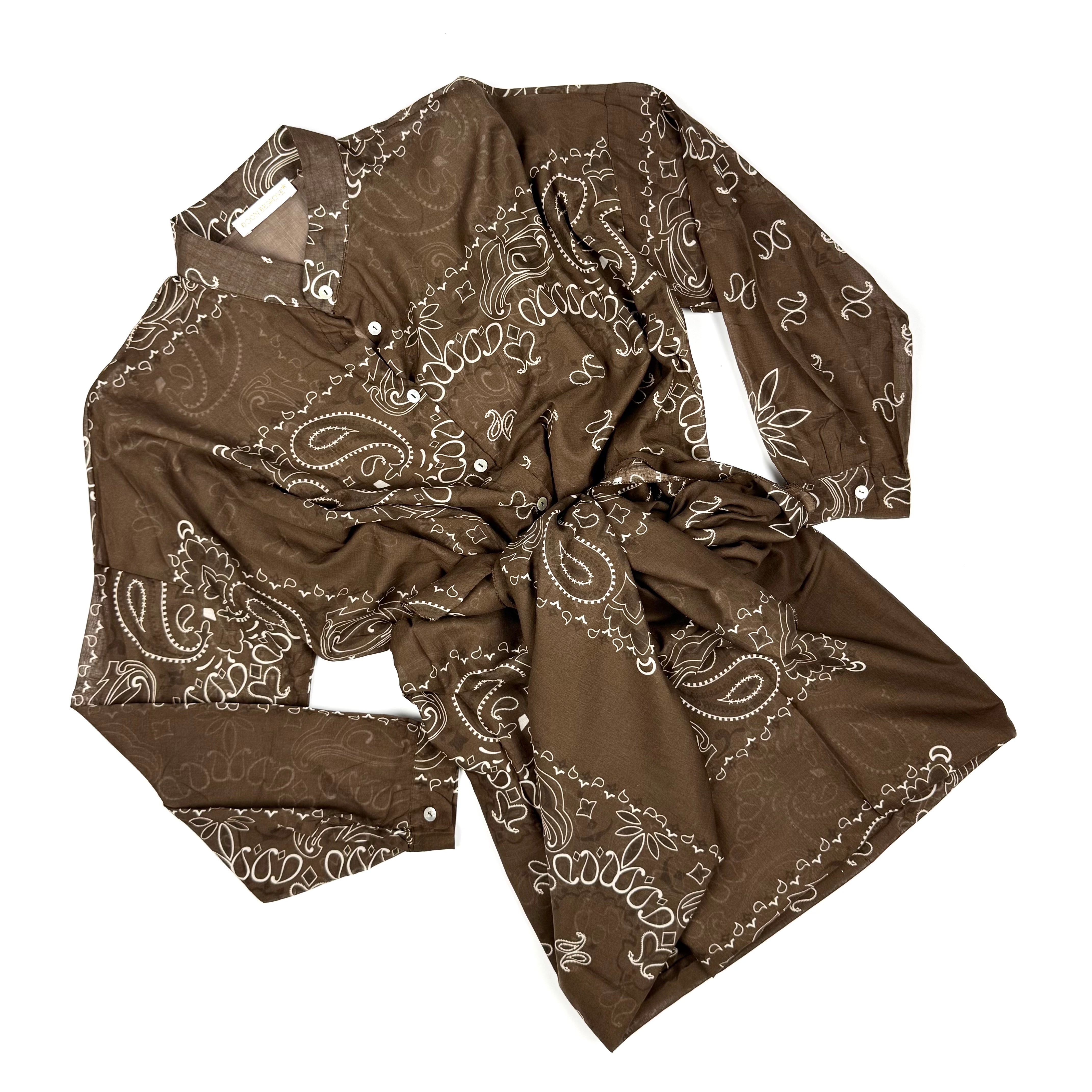 'ESPRESSO' BROWN BANDANA MULTIWAY COTTON SET