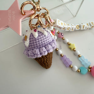 ICE CREAM PIC’N’MIX BOOM BESPOKE BAG CHARM/KEYRING