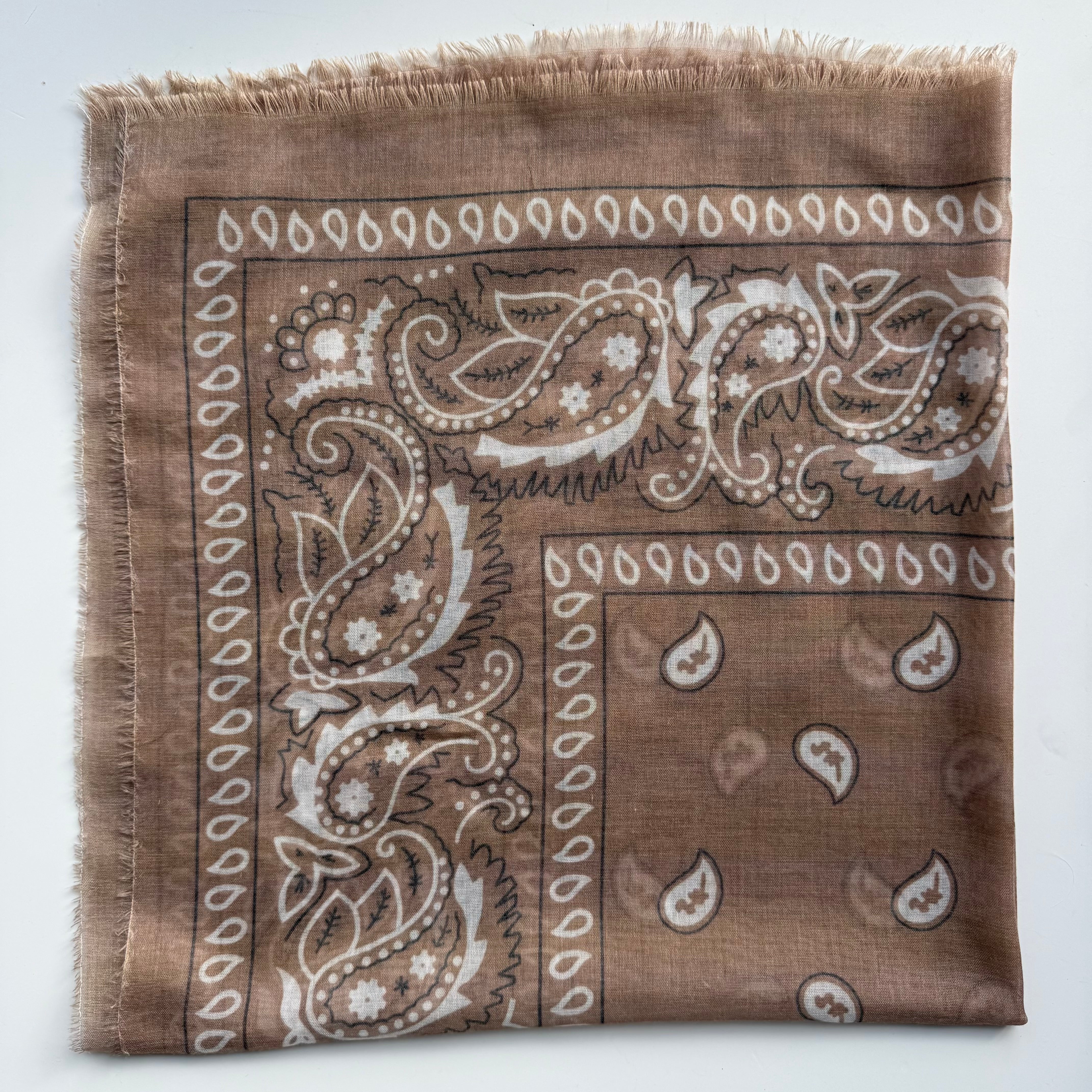‘TOFFEE’ TAN THE MULTIWAY SQUARE BANDANA SCARF