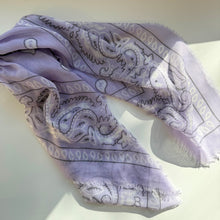 Load image into Gallery viewer, ‘GRAPE’ LILAC THE MULTIWAY SQUARE BANDANA SCARF
