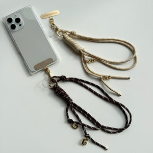 GOLD BALLOON INITIAL ROPE BOOM BESPOKE PHONE BEADS STRAP