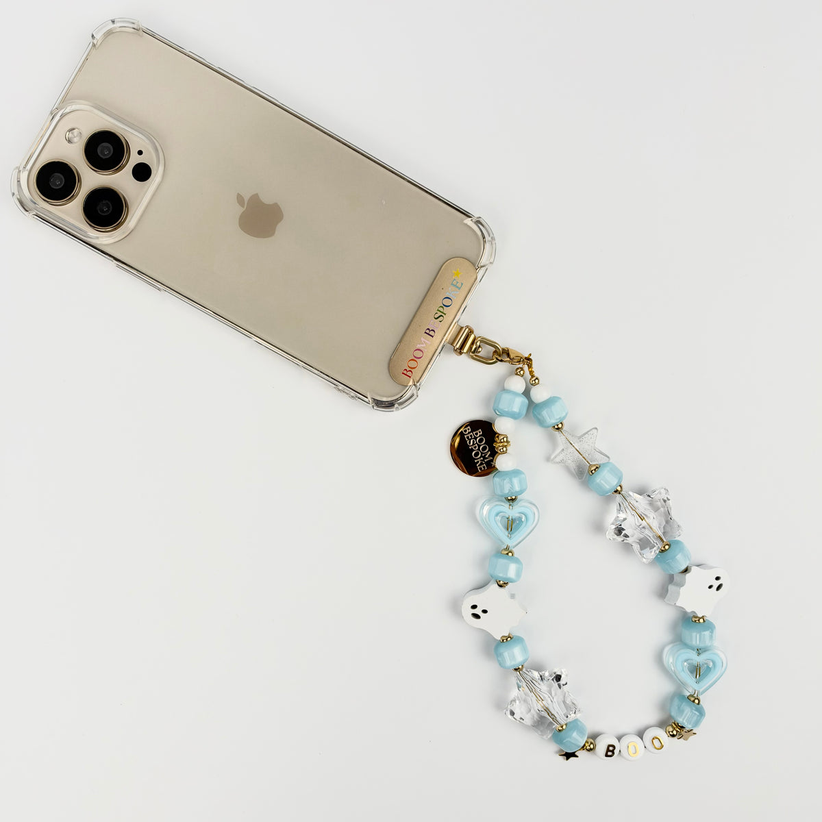‘BOO BLUE’ GHOST PHONE BEADS BY BOOM BESPOKE