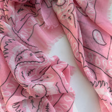 Load image into Gallery viewer, ‘CANDY FLOSS’ PINK THE MULTIWAY SQUARE BANDANA SCARF
