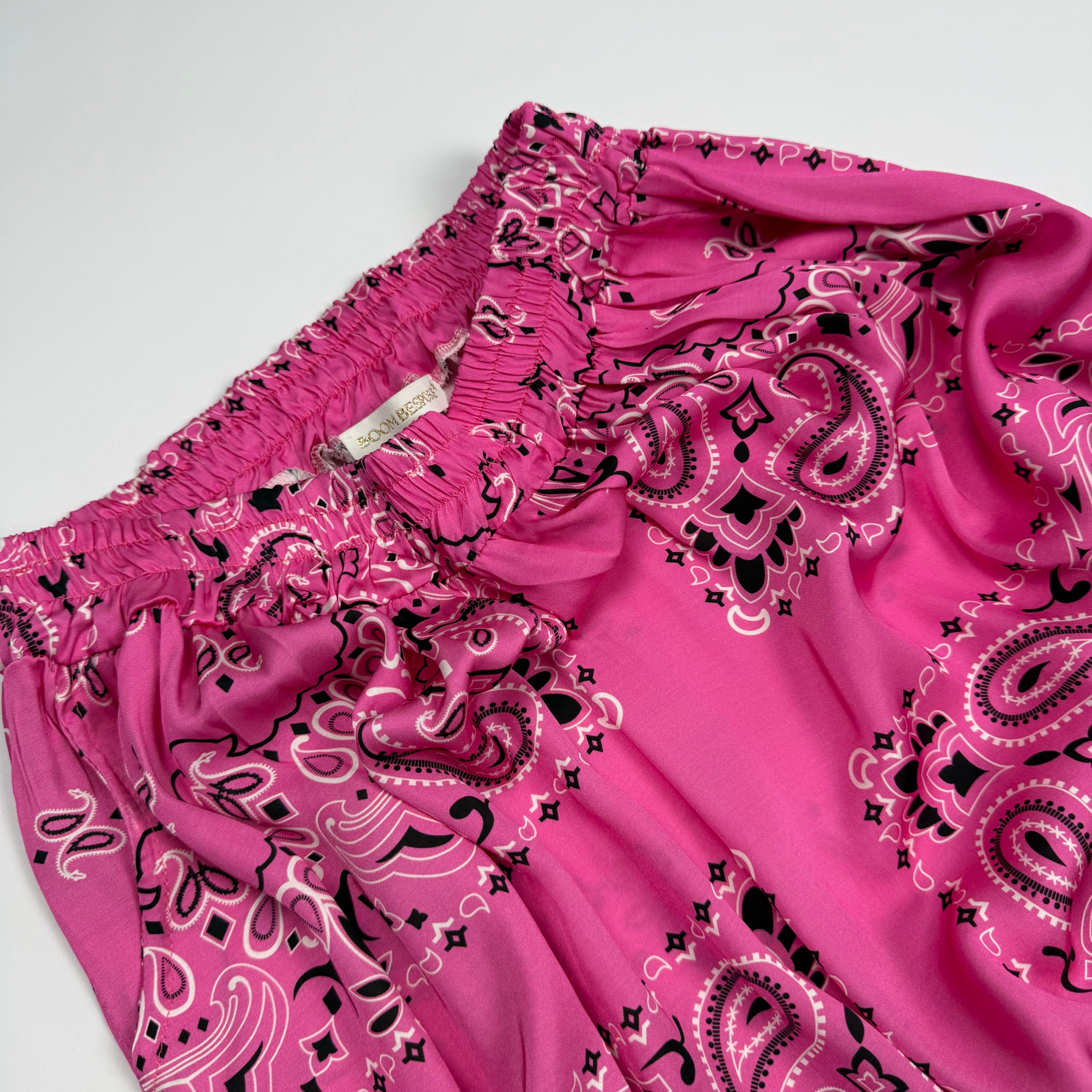 ‘FLAMINGO’ PINK BANDANA SILK SKIRT CO-ORD