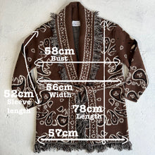 Load image into Gallery viewer, PREORDER‘MIDNIGHT’ BANDANA KNIT BELTED LONGLINE CARDIGAN
