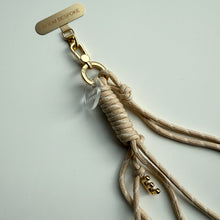Load image into Gallery viewer, GOLD BALLOON INITIAL ROPE BOOM BESPOKE PHONE BEADS STRAP
