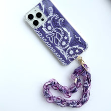 Load image into Gallery viewer, LILAC BANDANA JELLY PHONE CHAIN
