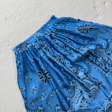 Load image into Gallery viewer, ‘AZURE’ BLUE BANDANA SILK SKIRT CO-ORD
