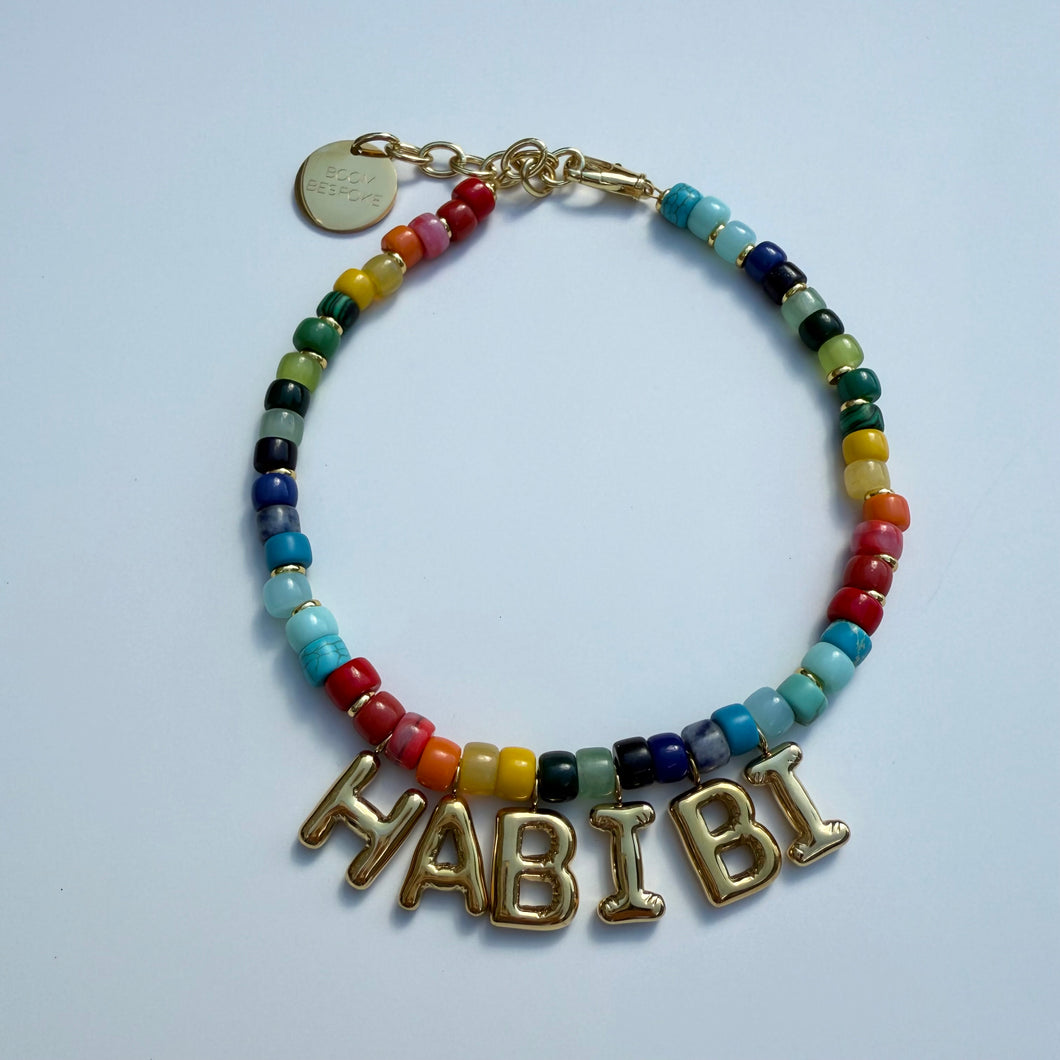 ´HABIBI’ RAINBOW STONE BEADED NECKLACE BY BOOM BESPOKE