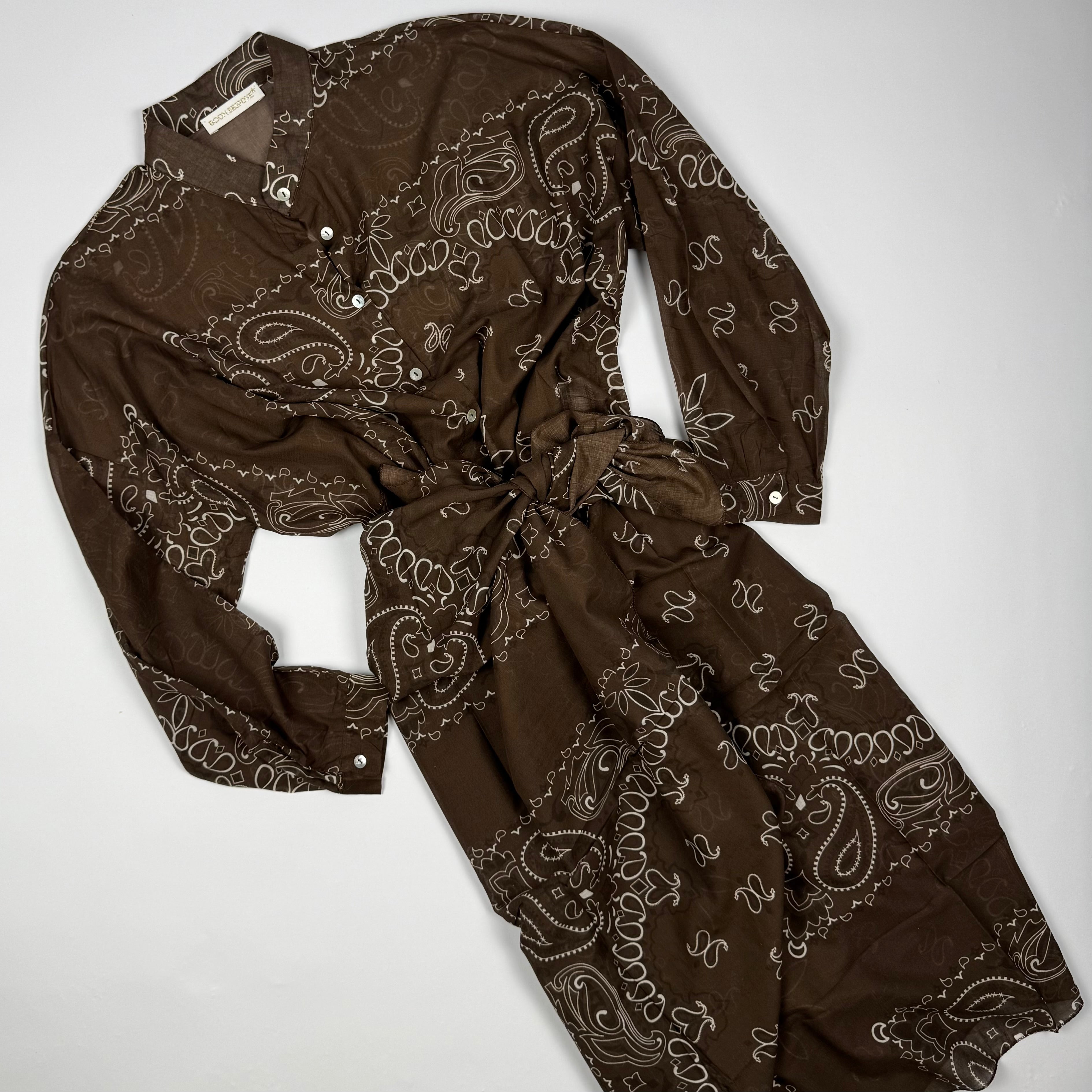 'ESPRESSO' BROWN BANDANA MULTIWAY COTTON SET