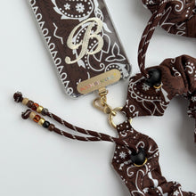 Load image into Gallery viewer, BROWN BANDANA ADJUSTABLE CROSSBODY PHONE STRAP

