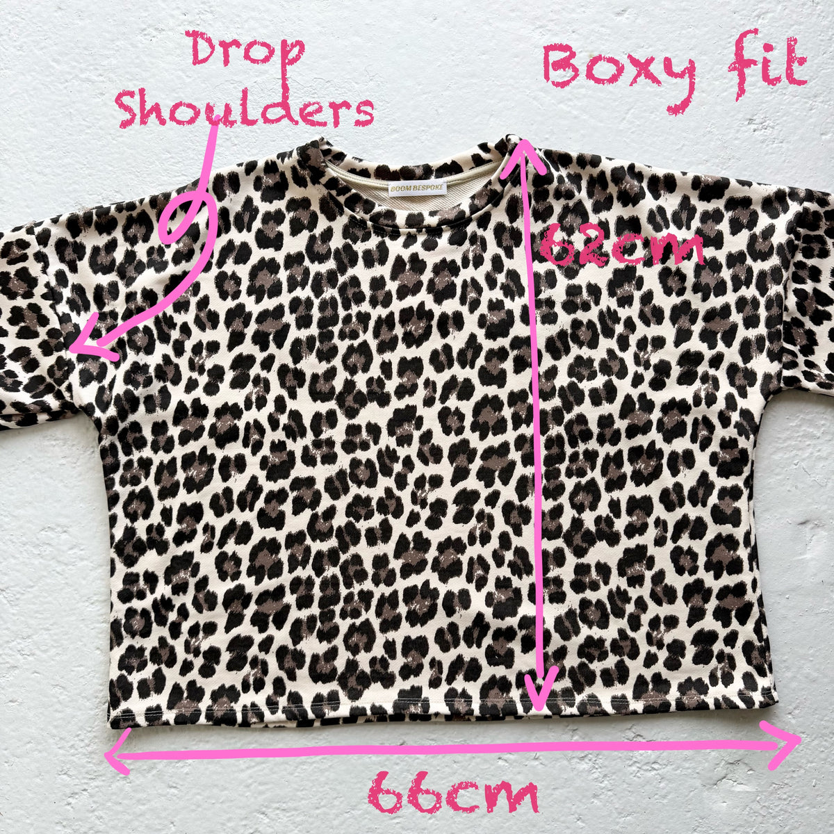 ‘CAT MOM’ LEOPARD COTTON SWEATSHIRT