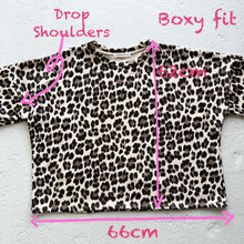 Load image into Gallery viewer, ‘CAT MOM’ LEOPARD COTTON SWEATSHIRT
